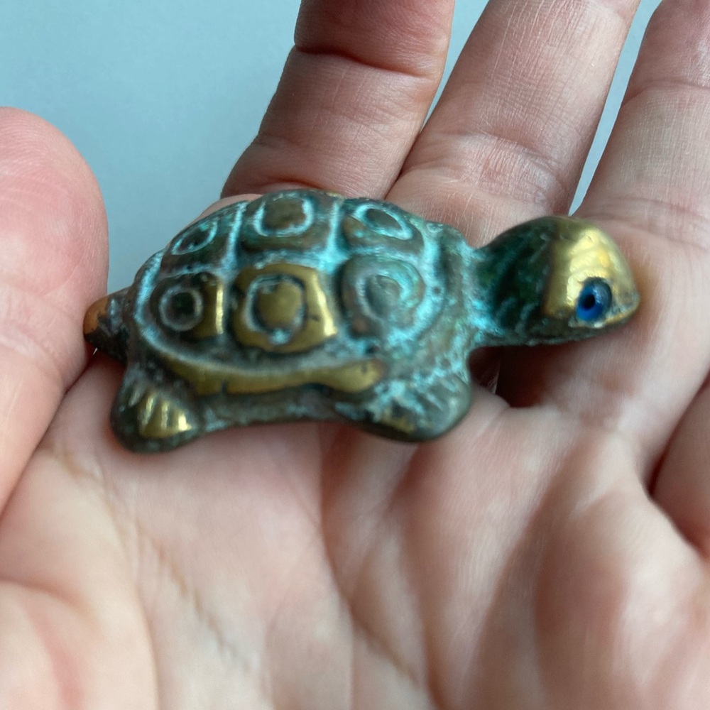 Handcrafted Brass Turtle Figurine